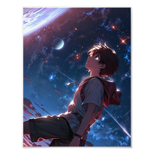 星の放浪者 – Epic Anime宇宙ポスター フォトプリント (正面)