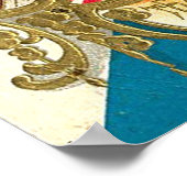 星の斜めのバナー ポスター (角)