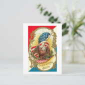 星の斜めのバナー ポストカード (スタンド正面)