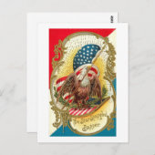 星の斜めのバナー ポストカード (正面/裏面)