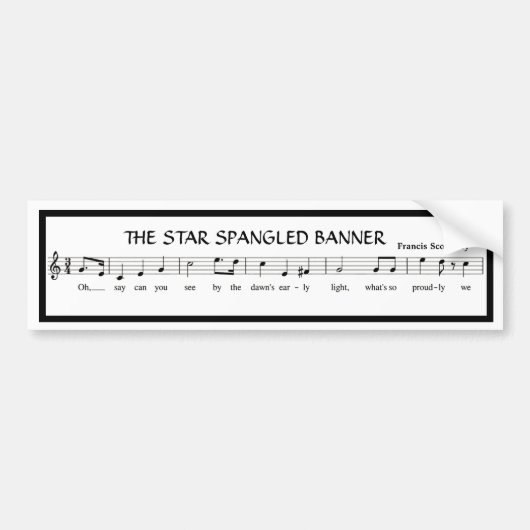 星の斜めのバナ縁どー バンパーステッカー (正面)