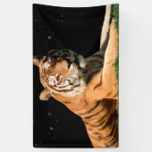 星の旗の下のトラ 横断幕 (縦)