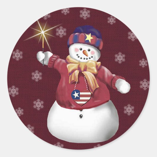 星の明るいステッカー ラウンドシール (正面)