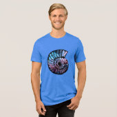 星の星がナウティラスの殻に入った星雲 トライブレンドＴシャツ (正面全面)