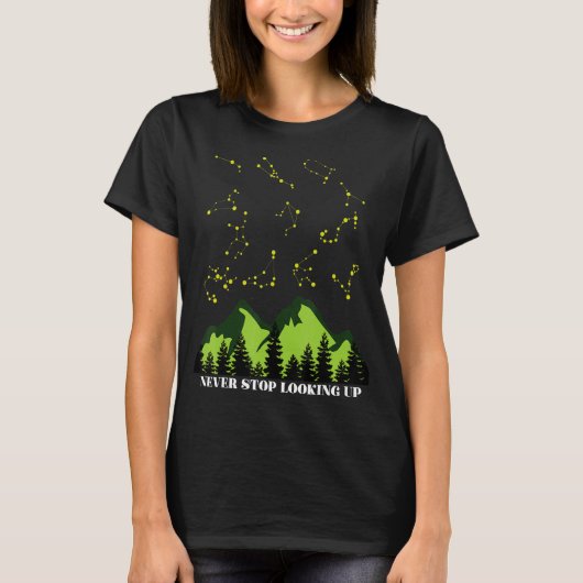 星の星を見ストップていない星座 Tシャツ (正面)