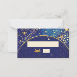 星の星空結婚の青 プレイスカード