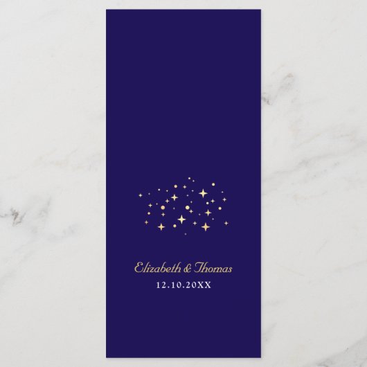 星の星空結婚の青 メニュー (裏面)