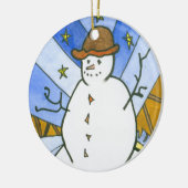 星の曲芸師のクリスマスツリーのオーナメント セラミックオーナメント (左)