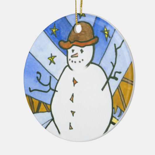 星の曲芸師のクリスマスツリーのオーナメント セラミックオーナメント (左)