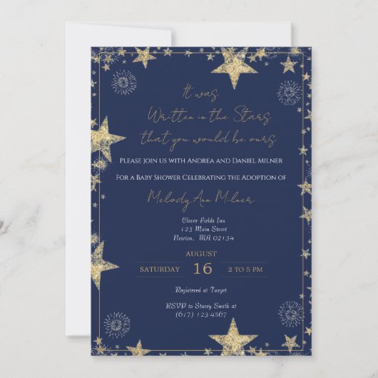 星の書採用シャワーの中だった 招待状 (正面)