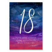 星の書青い夕暮れのアートの中で結婚あった テーブルナンバー (裏面)