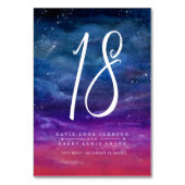 星の書青い夕暮れのアートの中で結婚あった テーブルナンバー (正面)