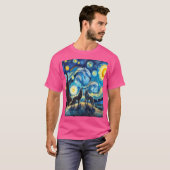 星の月で狼が吠える Tシャツ (正面フル)