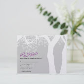 星の木のバーのバルミツワーの招待状の応答カード 出欠カード (スタンド正面)