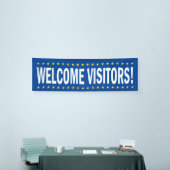 星の来場者を歓迎 横断幕 (トレードショー)