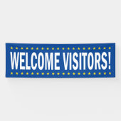 星の来場者を歓迎 横断幕 (横)