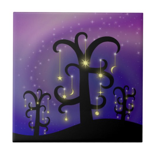 星の果樹園の装飾タイル タイル (正面)