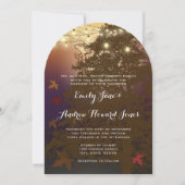 星の森の下のロマンチック結婚な木 招待状 (正面)