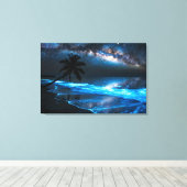 星の海の生物発光 - ヴァードゥー島 モルディブ キャンバスプリント (インサイチュ (ウッドフロア))