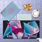 星の液化抽象芸術に手をやる気を起こさせる伸ばす デスクマット