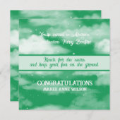 星の焚き火のための娘の卒業リーチ 招待状 (正面/裏面)