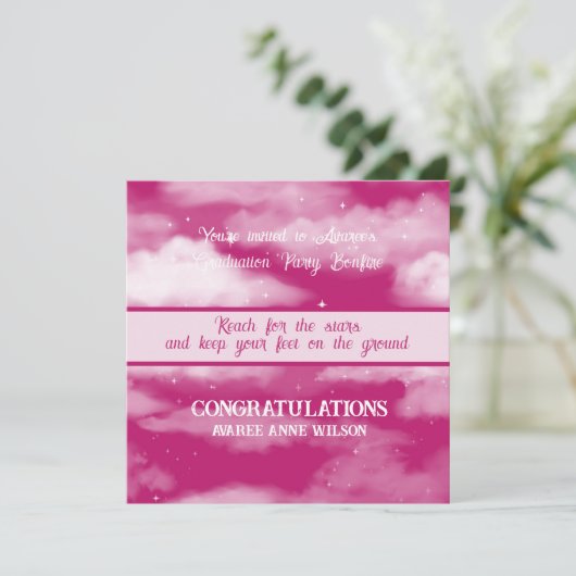 星の焚き火のための娘の卒業リーチ 招待状 (スタンド正面)