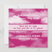 星の焚き火のための娘の卒業リーチ 招待状 (正面)