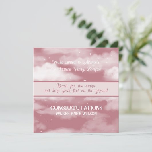 星の焚き火のための娘の卒業リーチ 招待状 (スタンド正面)