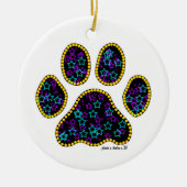 星の犬の足跡 セラミック オーナメント (正面)