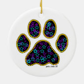 星の犬の足跡 セラミック オーナメント (裏面)