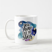 星の玉のように輝く コーヒーマグカップ (左)