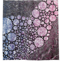 星の球体と円抽象デザインキャンバスのプリン