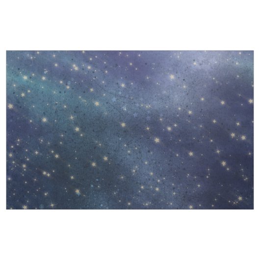 星の生地が付いているちょうど別の夜空 ファブリック (ヤード)