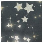 星の生地が付いている暗い夜空 ファブリック (クローズアップ)