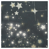 星の生地が付いている暗い夜空 ファブリック (見本)