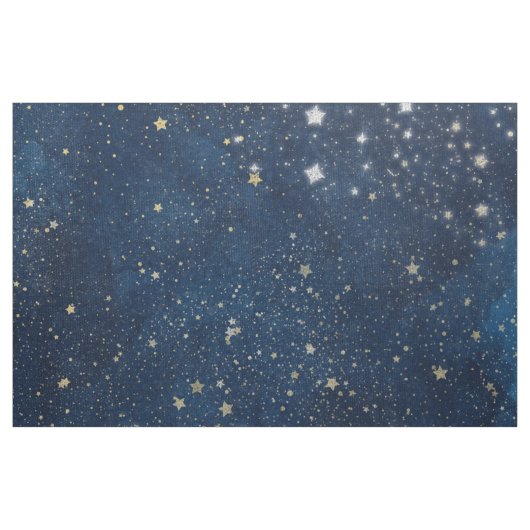 星の生地が付いている青空 ファブリック (ヤード)