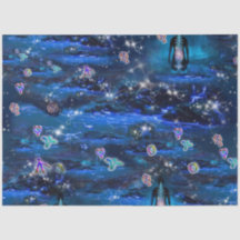 星の生物発光の滝