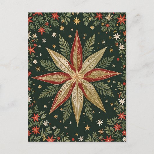 星の疑問に思フローラ ポストカード (正面)