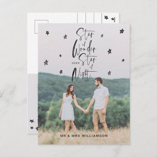 星の疑問に思星の星 | 写真と写真 シーズンポストカード (正面/裏面)