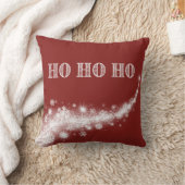 星の白いトレイルのバーストHo Ho Ho クッション (ブランケット)