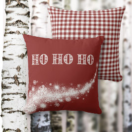 星の白いトレイルのバーストHo Ho Ho クッション