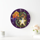 星の白熱ドラゴン ラージ壁時計 (ホーム)