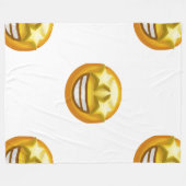 星の目絵文字のブランケット フリースブランケット (正面(横))