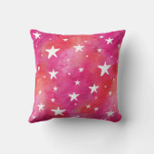 星の真夜中のピンクの子供の枕に願う クッション (裏面)