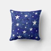 星の真夜中の青い子供の枕に願う クッション (裏面)