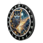 星の知恵フクロウのダーツボードアート ダーツボード (正面右)