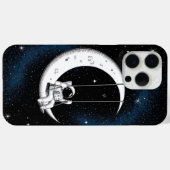 星の空で月を揺れる宇宙飛行士 Case-Mate iPhoneケース (裏面 (横))