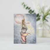 星の空のマーメイドはがき ポストカード (スタンド正面)