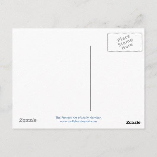 星の空のマーメイドはがき ポストカード (裏面)