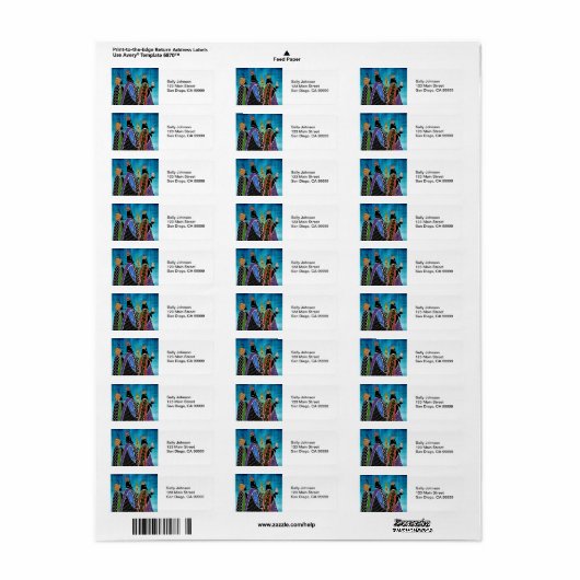 星の空の下で贈り物を運ぶ3匹のマギ ラベル (フルシート)